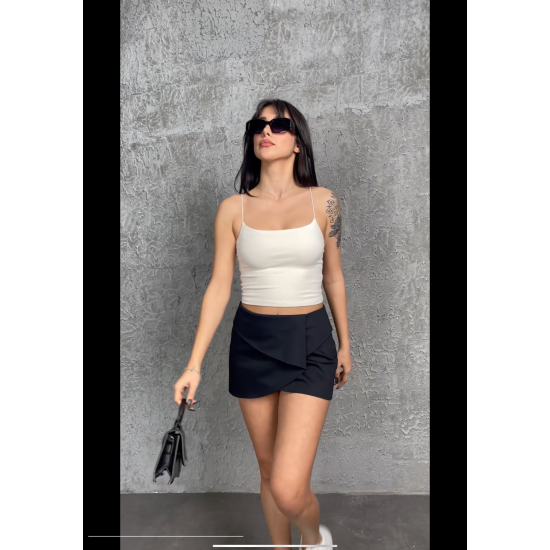 Alda Ekru İp Askılı Kısa Crop
