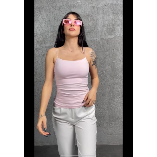 Alda Pembe İp Askılı Kısa Crop