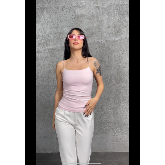 Alda Pembe İp Askılı Kısa Crop