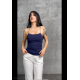 Alda Lacivert İp Askılı Kısa Crop