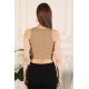 Fitilli Crop Halter Yaka Bluz