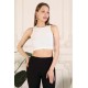 Fitilli Crop Halter Yaka Bluz