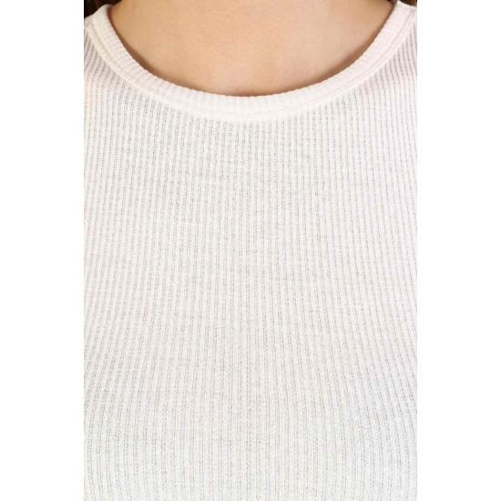 Fitilli Crop Halter Yaka Bluz