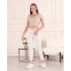 Fitilli Crop Bisiklet Yaka Bluz